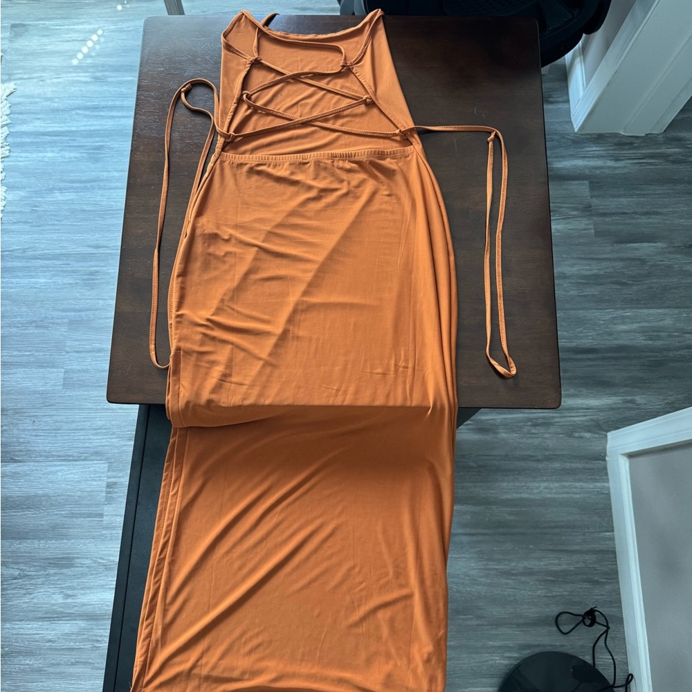 Forever 21 Backless Orange Dress